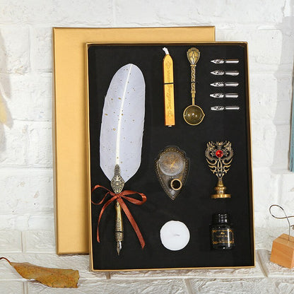 Feather Dip Pen Gift Box Set