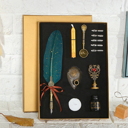 Feather Dip Pen Gift Box Set