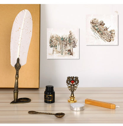 Feather Dip Pen Gift Box Set
