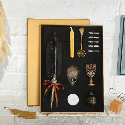 Feather Dip Pen Gift Box Set