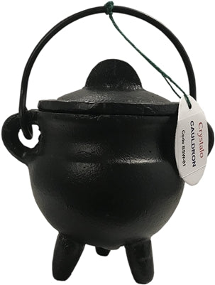 Black Iron Cauldron with Lid