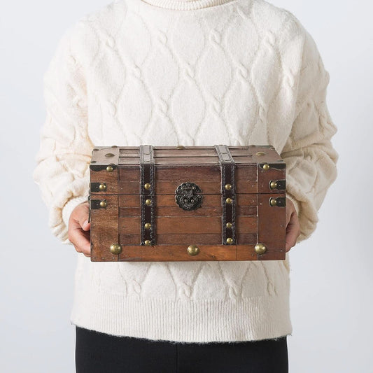 Wooden Treasure Chest 11 x 7 x 5.5